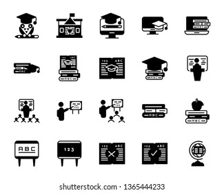 online education and e-learning icon set. Vector illustration concepts for graphic and web design.