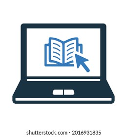 Online education, eLearning icon. Simple editable vector illustration.