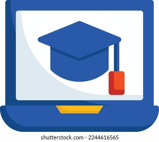 formación de aprendizaje en línea curso de vídeo ilustración de portátil con estilo plano