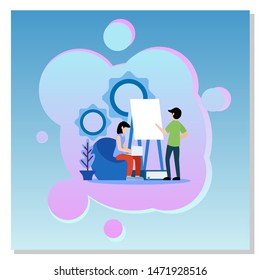 Online Education Flat Design concept. online training courses, university, tutorials. Concepts for web banners and promotional materials. Flat cartoon style. Vector illustration