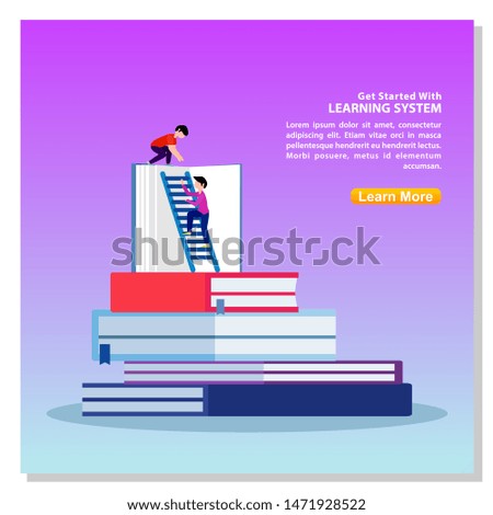 Online Education Flat Design concept. online training courses, university, tutorials. Concepts for web banners and promotional materials. Flat cartoon style. Vector illustration