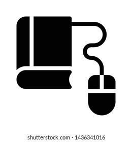 online education glyph flat vector icon