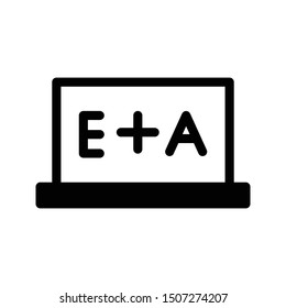 online education glyph flat vector icon