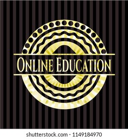 Online Education golden emblem