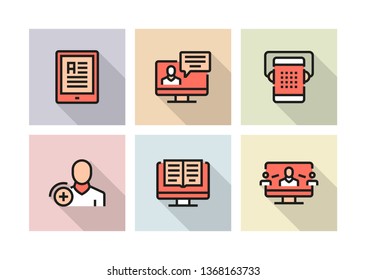 ONLINE EDUCATION ICON CONCEPT