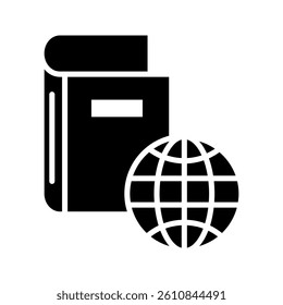Online Education Icon Depicting a Computer Screen with Books in Black and White