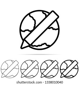 online education icon in different shapes, thickness. Simple thin line, outline vector of education icons for UI and UX, website or mobile application