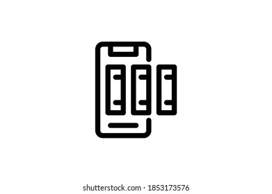 Online Education Icon -  Electronic Library