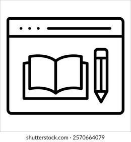 Online Education Icon Element For Design
