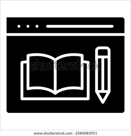 Online Education Icon Element For Design