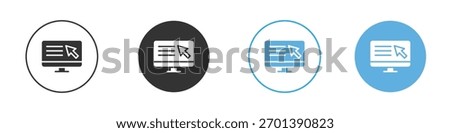 Online education icon. Graphic icon design template