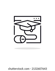ONLINE EDUCATION ICON, for graphic and web design collection logo vector illustration, eps 10