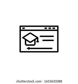 online education icon. Online Learning icon. Perfect for application, web, logo and presentation template. icon design line style