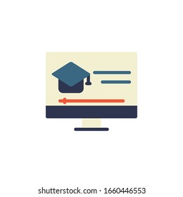 online education icon. online learning icon. perfect for application, web, logo and presentation template. icon design flat style