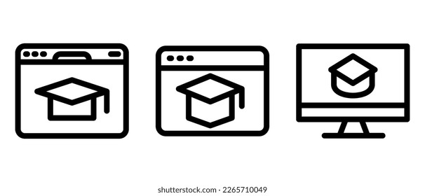 online education icon or logo isolated sign symbol vector illustration - high quality black style vector icons
