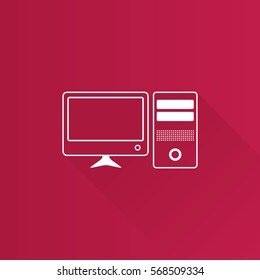 Online education icon in Metro user interface color style. online e-learning webinar