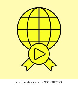 Online Education Icon with Modern Style