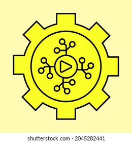 Online Education Icon with Modern Style