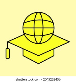 Online Education Icon with Modern Style