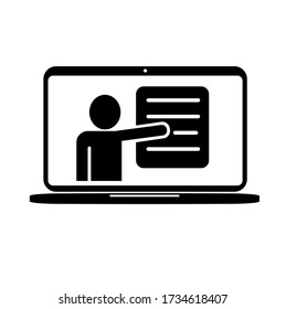 online education icon on white background