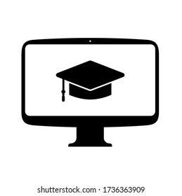 online education icon on white background