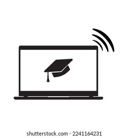 online education icon on white background