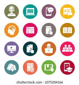 Online education icon set