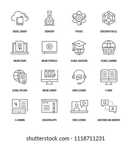 Online Education Icon Set