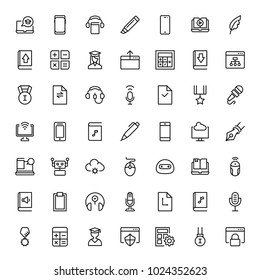 Online education icon set. Collection of high quality black outline logo for web site design and mobile apps. Vector illustration on a white background.