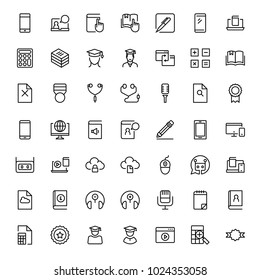 Online education icon set. Collection of high quality black outline logo for web site design and mobile apps. Vector illustration on a white background.