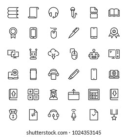 Online education icon set. Collection of high quality black outline logo for web site design and mobile apps. Vector illustration on a white background.
