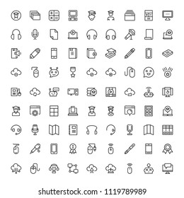 Online education icon set. Collection of high quality black outline logo for web site design and mobile apps. Vector illustration on a white background.