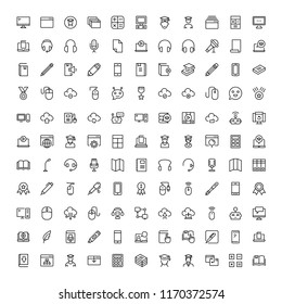 Online education icon set. Collection of high quality black outline logo for web site design and mobile apps. Vector illustration on a white background.