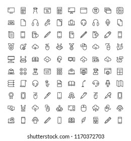 Online education icon set. Collection of high quality black outline logo for web site design and mobile apps. Vector illustration on a white background.