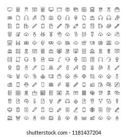 Online education icon set. Collection of high quality black outline logo for web site design and mobile apps. Vector illustration on a white background.