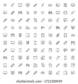 Online education icon set. Collection of high-quality black outline logo for web site design and mobile apps. Vector illustration on a white background.