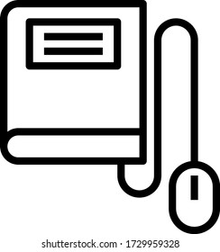 Juego de iconos de educación en línea. Estudio a distancia
