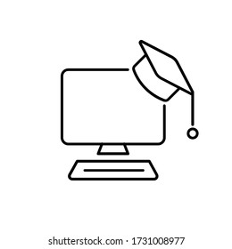 Online education icon set. Distant study