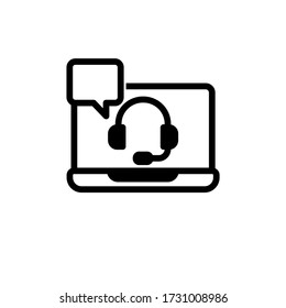 Juego de iconos de educación en línea. Estudio a distancia