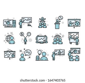 Online education icon set, internet studying course. Contains such Icons as Video Tutorial, E-book, On-line Lecture, Education Plan and more.