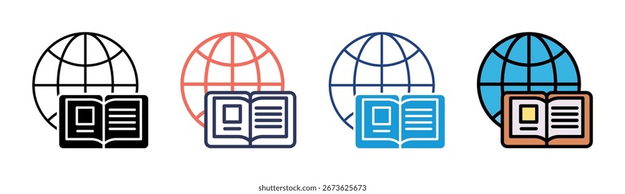 Online Education Icon Set Multiple Style Collection