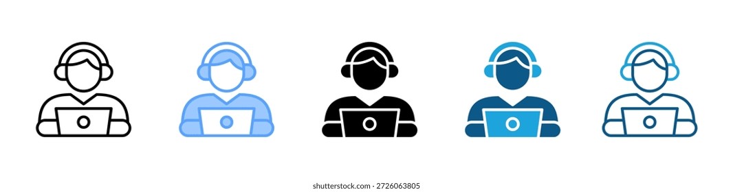 Conjunto de iconos de Educación en línea colección de estilo múltiple