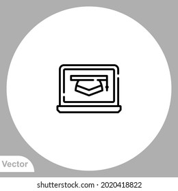 Online education icon sign vector,Symbol, logo illustration for web and mobile