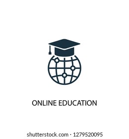 online education icon. Simple element illustration. online education concept symbol design. Can be used for web and mobile.