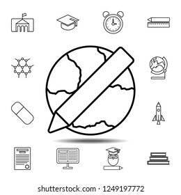 online education icon. Simple outline vector element of education set icons for UI and UX, website or mobile application