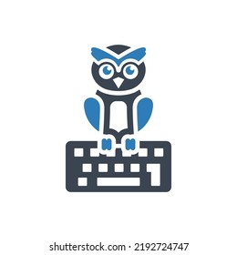 Online education icon (Simple vector illustration)