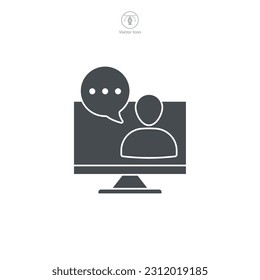 Online Education Icon symbol template for graphic and web design collection logo vector illustration