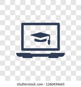 Online education icon. Trendy Online education logo concept on transparent background from E-learning and education collection