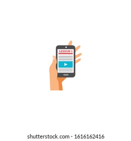Online education icon Vector İllustration