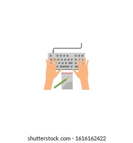 Online education icon Vector İllustration